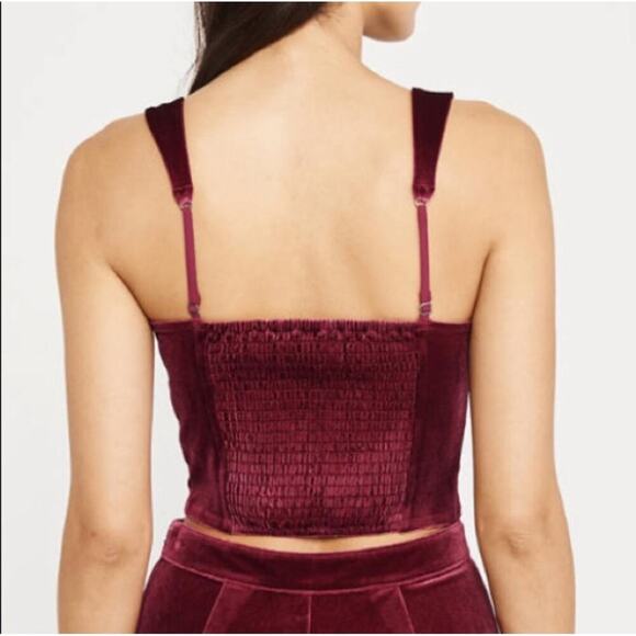 Abercrombie & Fitch Whimsigoth 90's Velvet Cropped Cami Tank Size Medium - Picture 3 of 8